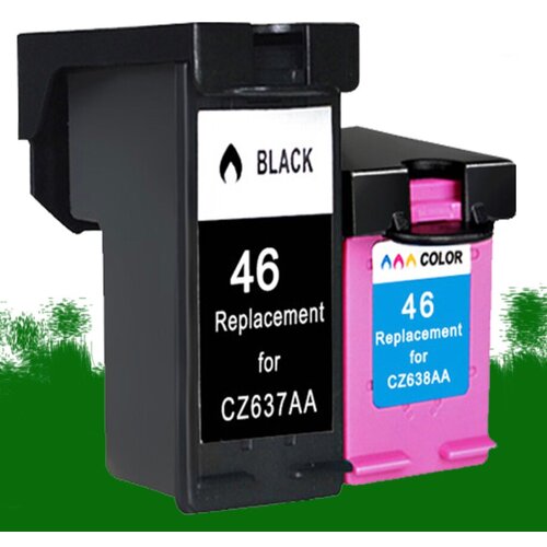 Картриджи для HP 46 черный+цветной чернила для принтера hp deskjet ink advantage 2020hc 2520hc ultra 2029 2529 4729 для заправки картриджа hp 46 4 х 100 мл комплект