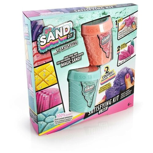 Набор для экспериментов, Canal Toys, SO SAND, DIY, светло-розовый, бирюзовый, 1 набор