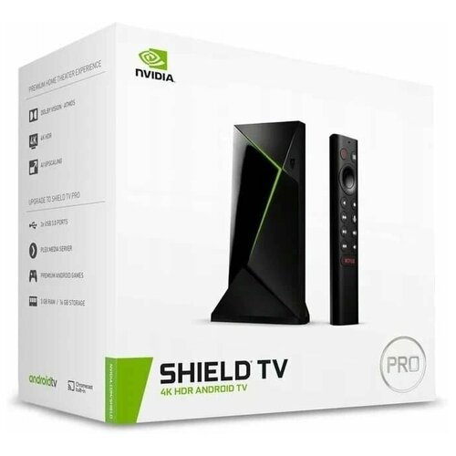 ТВ-приставка NVIDIA SHIELD TV PRO 4K HDR, черный тв приставка nvidia shield tv pro 2019 4k hdr