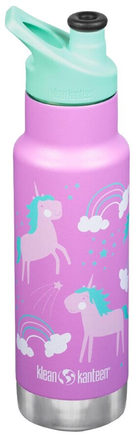 Детская термобутылка Klean Kanteen Insulated Kid Classic Narrow 12oz (355мл) Unicorns