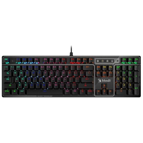 Клавиатура A4Tech Bloody B750N DESTINY механическая черный USB for gamer LED клавиатура qcyber zadiak rgb black проводная механическая 104 клавиши anti ghosting