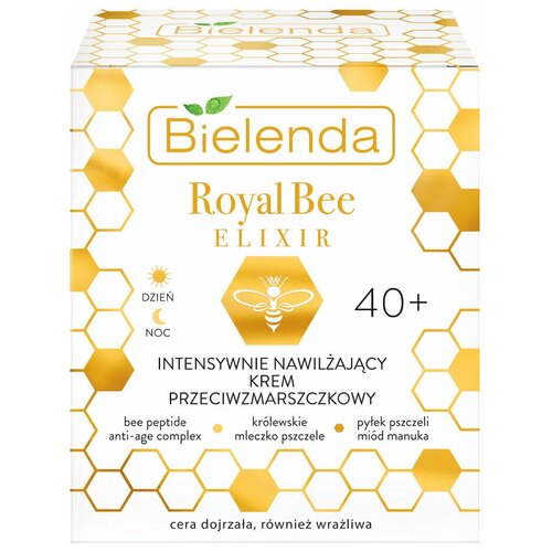 BIELENDA ROYAL BEE ELIXIR Интенсивно увлажняющий крем для лица против морщин 40+, 50 мл