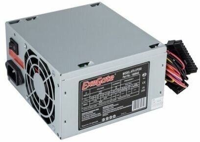 Блок питания ATX Exegate CP350 EX169945RUS 350W, 8cm fan, 24p/4p, 3*SATA, 2*IDE, FDD