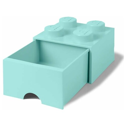 фото Ящик для хранения 4 выдвижной бирюза, lego
