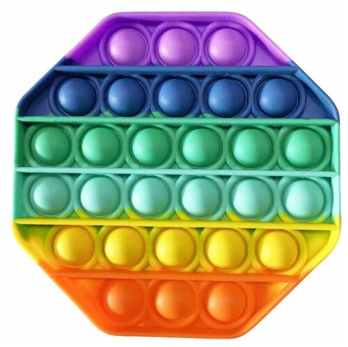 Push Pop Bubble Сенсорная игрушка-непоседа, Pop It - цвета радуги 4 шт