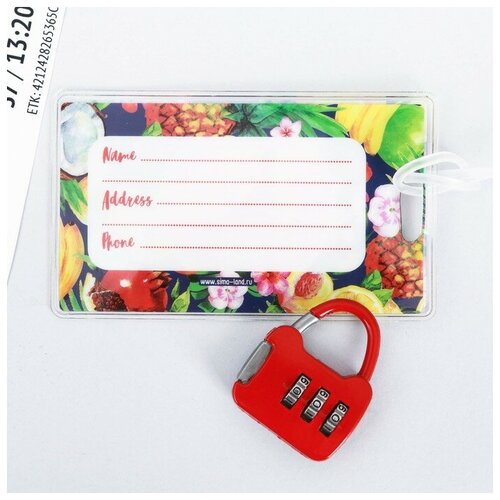 фото Дорожный набор «сочного настроения»: багажная бирка, замок brand m