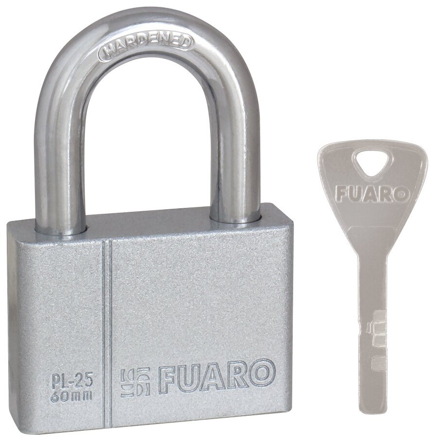 Замок навесной FUARO PL-PROTEC-2560 4 fin key (PL-2560) фин. /блистер - фотография № 2