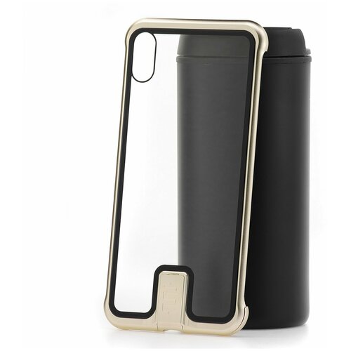 фото Чехол для iphone xs max kruche push-pull frameless gold кruче