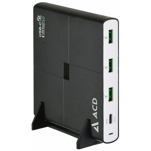 Зарядное устройство ACD 4xUSB 1PD + 3QC ACD-P904U-V1B