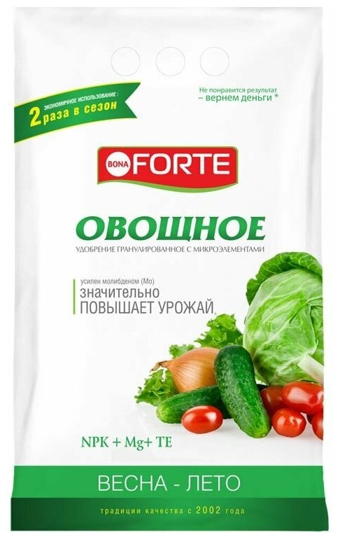 Удобрение Bona Forte Овощное с микроэлементами 25 кг