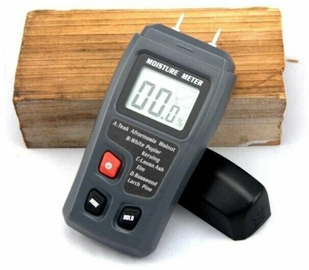 Измеритель влажности древесины - цифровой тестер MOISTURE METER / Гигрометр влагомер техметр дерева