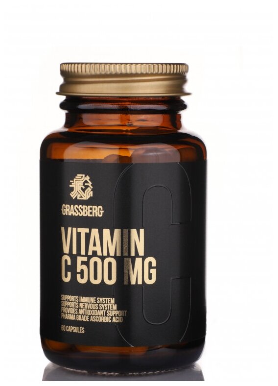 Grassberg Vitamin C 500 mg капс., 500 мг, 60 шт.