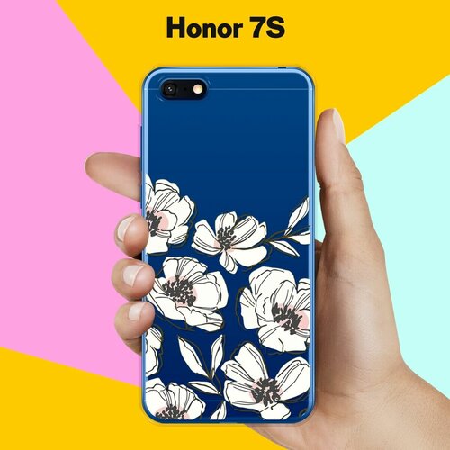 Силиконовый чехол Цветы на Honor 7S силиконовый чехол фиолетовые цветы на honor 7s