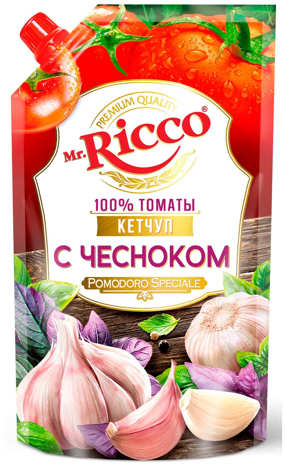 Кетчуп Mr.Ricco с чесноком 350г