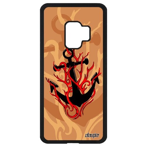 фото Защитный чехол на телефон // samsung galaxy s9 // "якорь" шхуна судно, utaupia, бежевый