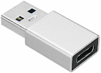 Переходник Type C USB мама - папа OTG темно-серый / Адаптер переходник USB Type-С (USB-C) гнездо USB штекер / переходник с тайп си на юсб