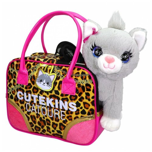 Игрушка мягкая CUTEKINS Кошечка в сумке 35044