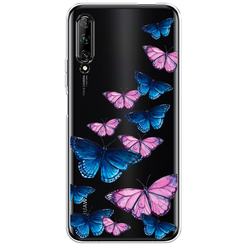 Силиконовый чехол на Huawei Y9s / Хуавей Y9s Полет бабочек, прозрачный силиконовый чехол на huawei y9s хуавей y9s веселые поросята прозрачный