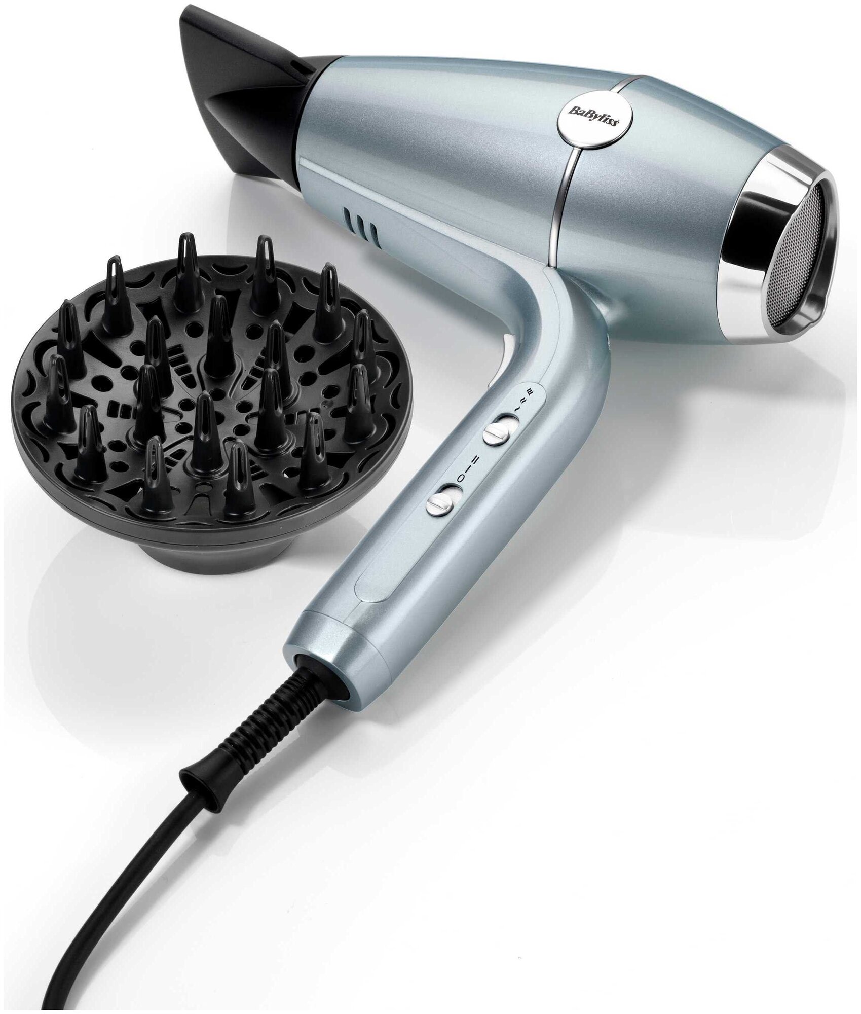 Фен BaByliss D773DE, голубой - фотография № 2