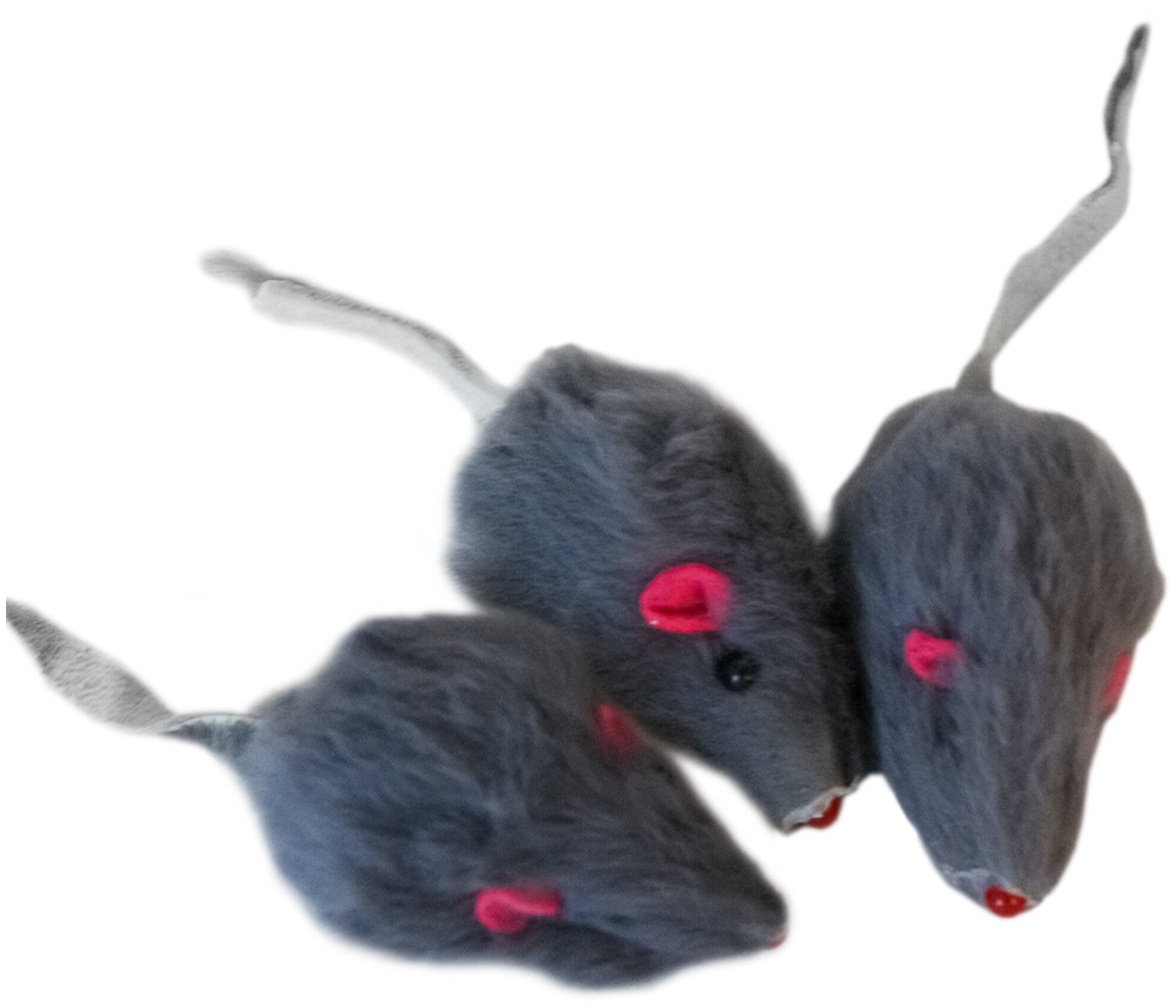 Игрушка для кошек "мышка" из натурального меха с погремушкой - фотография № 1