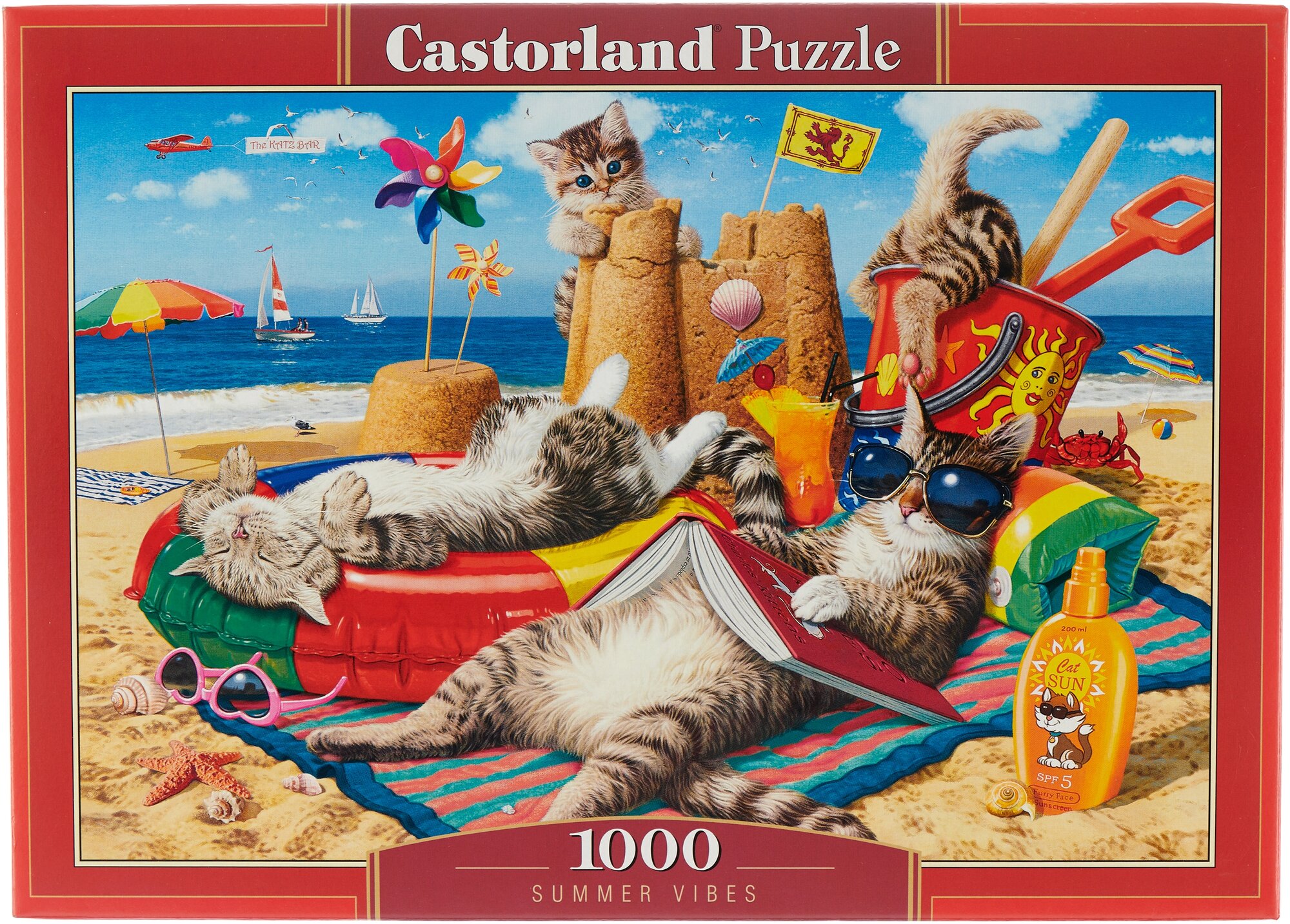 Puzzle-1000 Кошачий пляж Castorland - фото №1