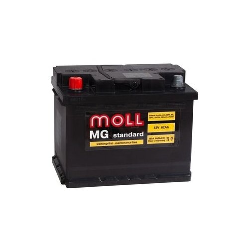 Аккумулятор Moll MG Standard 62 Ач 600А низкий