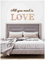 Надпись интерьерная наклейка на стену LOVE для гостиной, спальни, детской Lisadecor-shop