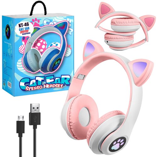 Наушники Bluetooth KT-46 розовый 116400₽