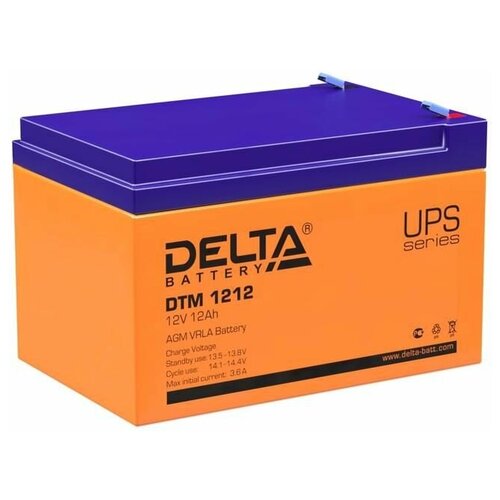 Аккумулятор UPS 12В 12А. ч Delta DTM 1212 аккумуляторная батарея huter акб 12в 12ач