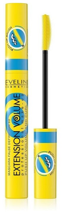 Тушь для ресниц Eveline Extension Volume, эффект Push-Up х 10