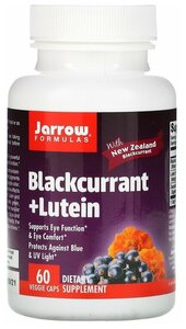 Фото Jarrow Formulas Blackcurrant + Lutein (черная смородина + лютеин) 60 вегетарианских капсул