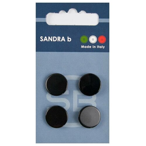 Пуговицы Sandra, черные, 1 упаковка