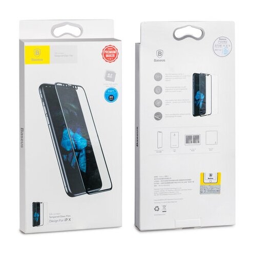 Защитное стекло для iPhone X/XS/11 Pro Baseus Full Cover Antiblue 0.2mm защитное стекло для iphone 11 pro x xs 10d dust proof full glue защитная сетка 0 22 мм черное