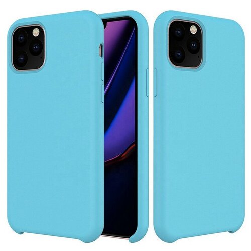 Силиконовая накладка без логотипа (Silicone Case) для Apple iPhone 11 Pro голубой