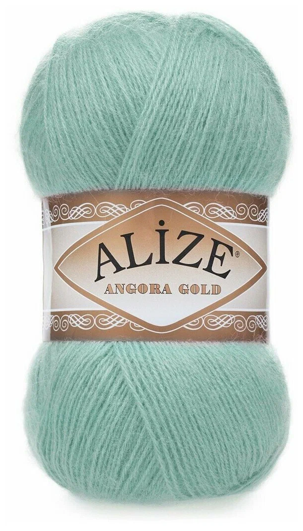 Пряжа Alize Angora Gold морская зелень (462), 80%акрил/20%шерсть, 550м, 100г, 1шт