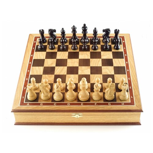Шахматы подарочные Гамбит в деревянном ларце из дуба с утяжеленными фигурами большие шахматы подарочные в ларце из дуба с резными фигурами матросы