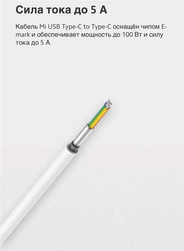 Кабель USB Type-C(m) / USB Type-C(m) Xiaomi (SJV4108GL) 1.5m белый - фотография № 19