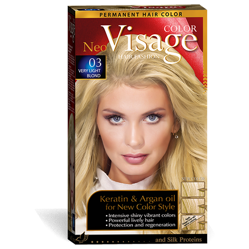 COLOR Visage Стойкая крем-краска для волос, 03 Светлый блонд / Very Light Blond