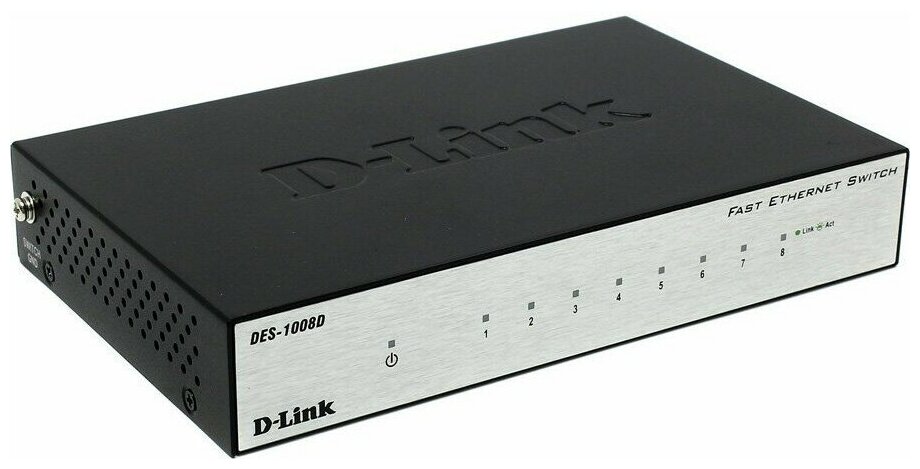 D-Link DES-1008D L2B Неуправляемый коммутатор с 8 портами 10 100Base-TX