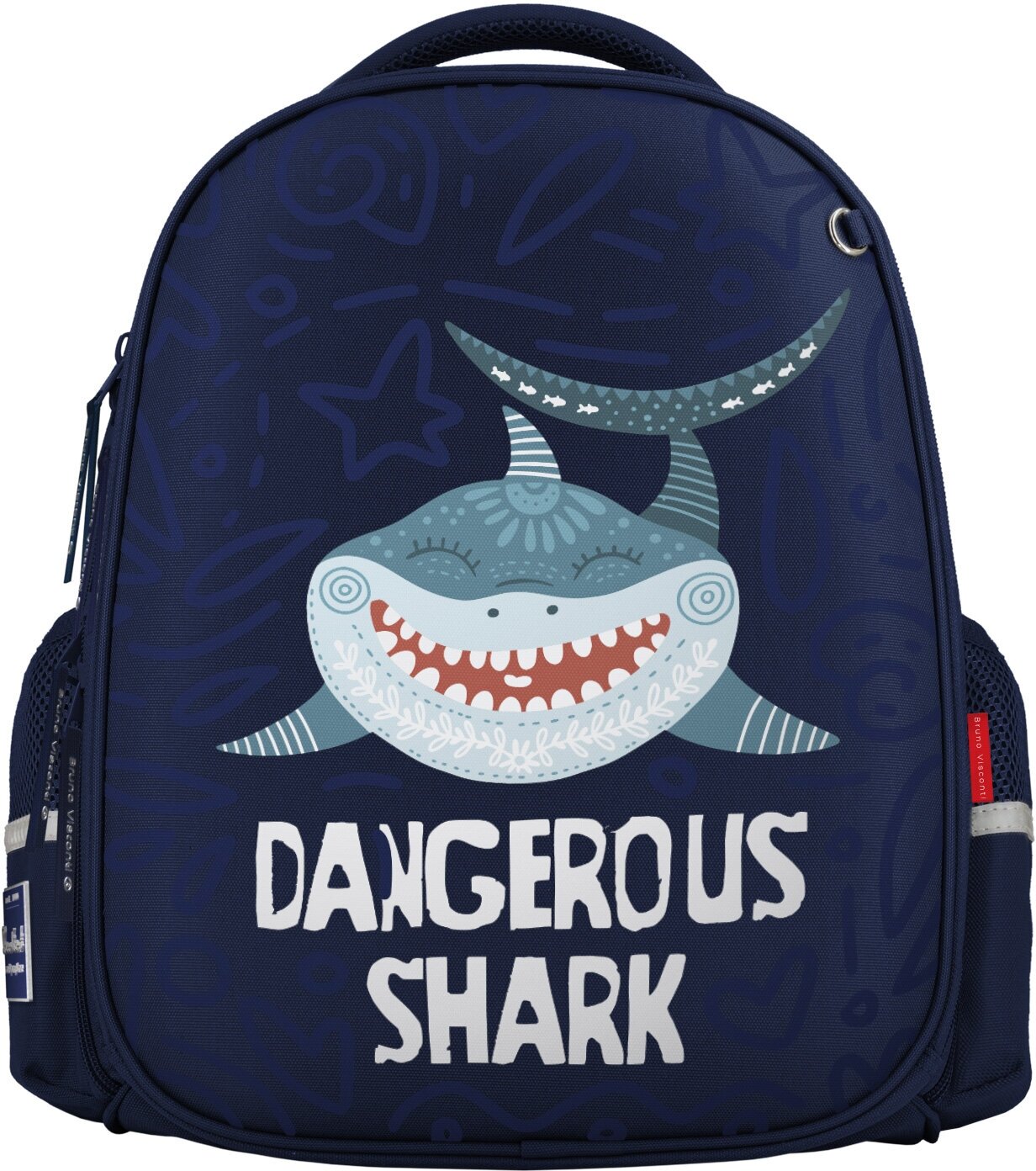 Рюкзак-капсула с эргономичной спинкой Dangerous Shark, синий Bruno Visconti - фото №2