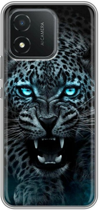 Дизайнерский силиконовый чехол для Хонор Х5 / Huawei Honor X5 Темный леопард