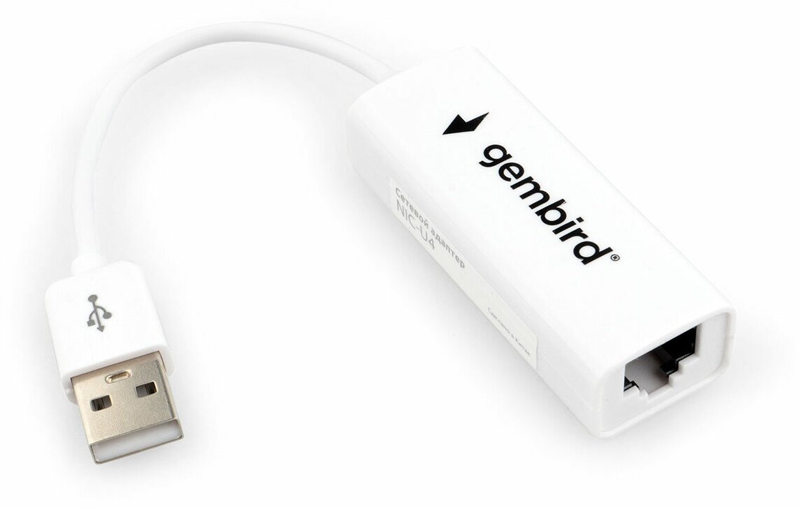 Сетевая карта Gembird NIC-U4 1xRJ-45, 100 Мбит/с, USB 2.0 (NIC-U4)