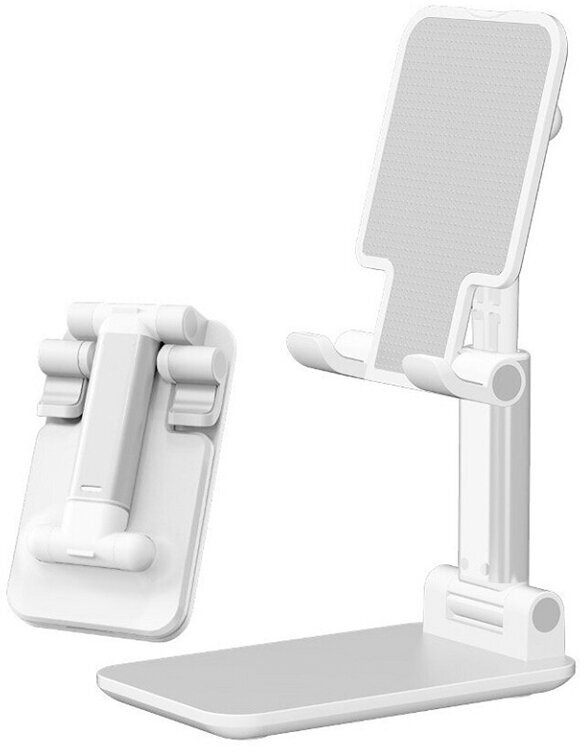 Подставка для телефона и планшета настольная / подставка регулируемая по высоте и наклону для смартфона (белая)