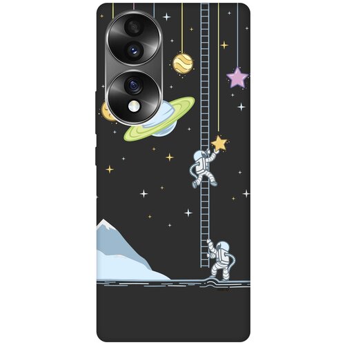 Матовый Soft Touch силиконовый чехол на Honor 70, Хонор 70 с 3D принтом Ladder into Space черный матовый soft touch силиконовый чехол на honor 80 хонор 80 с 3d принтом ladder into space черный