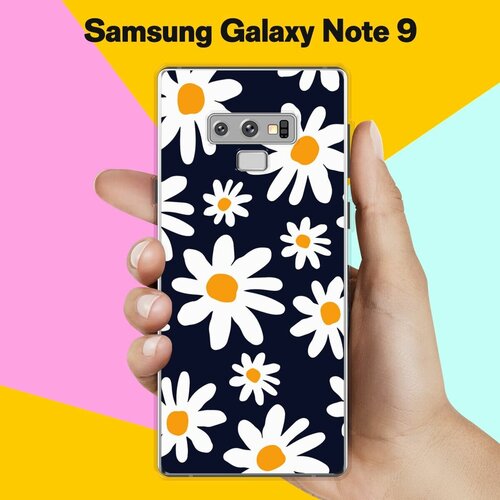 силиконовый чехол на samsung galaxy note 9 самсунг ноут 9 с принтом стеклянная абстракция Силиконовый чехол на Samsung Galaxy Note 9 Ромашки / для Самсунг Галакси Ноут 9