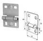 Петля внутренняя малая для панелей стандартного типа RAL9003 , 25233-2/RAL9003 - DoorHan