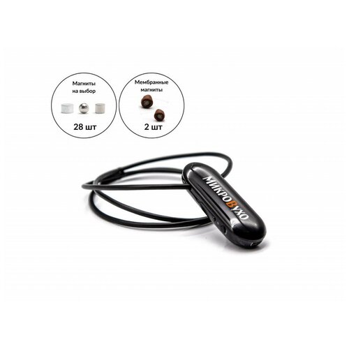 Магнитные микронаушники 2 мм 28 шт и беспроводная гарнитура Bluetooth PRO со встроенным микрофоном кнопкой ответа и перезвона 5 часов 5990₽