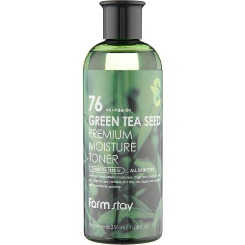 Farmstay Тонер увлажняющий с семенами зеленого чая Green Tea Seed Moisture, 350 мл farmstay green tea seed moisture emulsion увлажняющая эмульсия для лица с семенами зеленого чая 300 мл