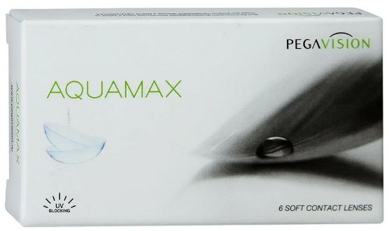 Aquamax / Контактные линзы для глаз Aquamax Pegavision/Аквамакс/двухнедельные/гидрогелевые/ 6 шт, R 8,6, D -5,0