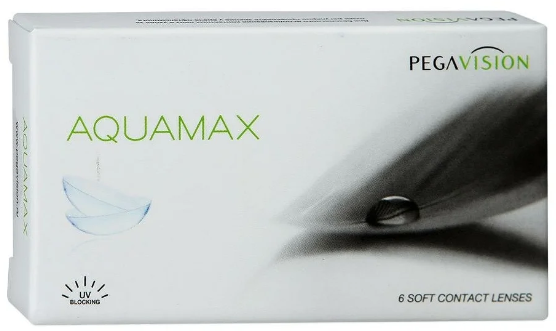 Aquamax / Контактные линзы для глаз Aquamax Pegavision/Аквамакс/двухнедельные/гидрогелевые/ 6 шт, R 8,6, D -5,75